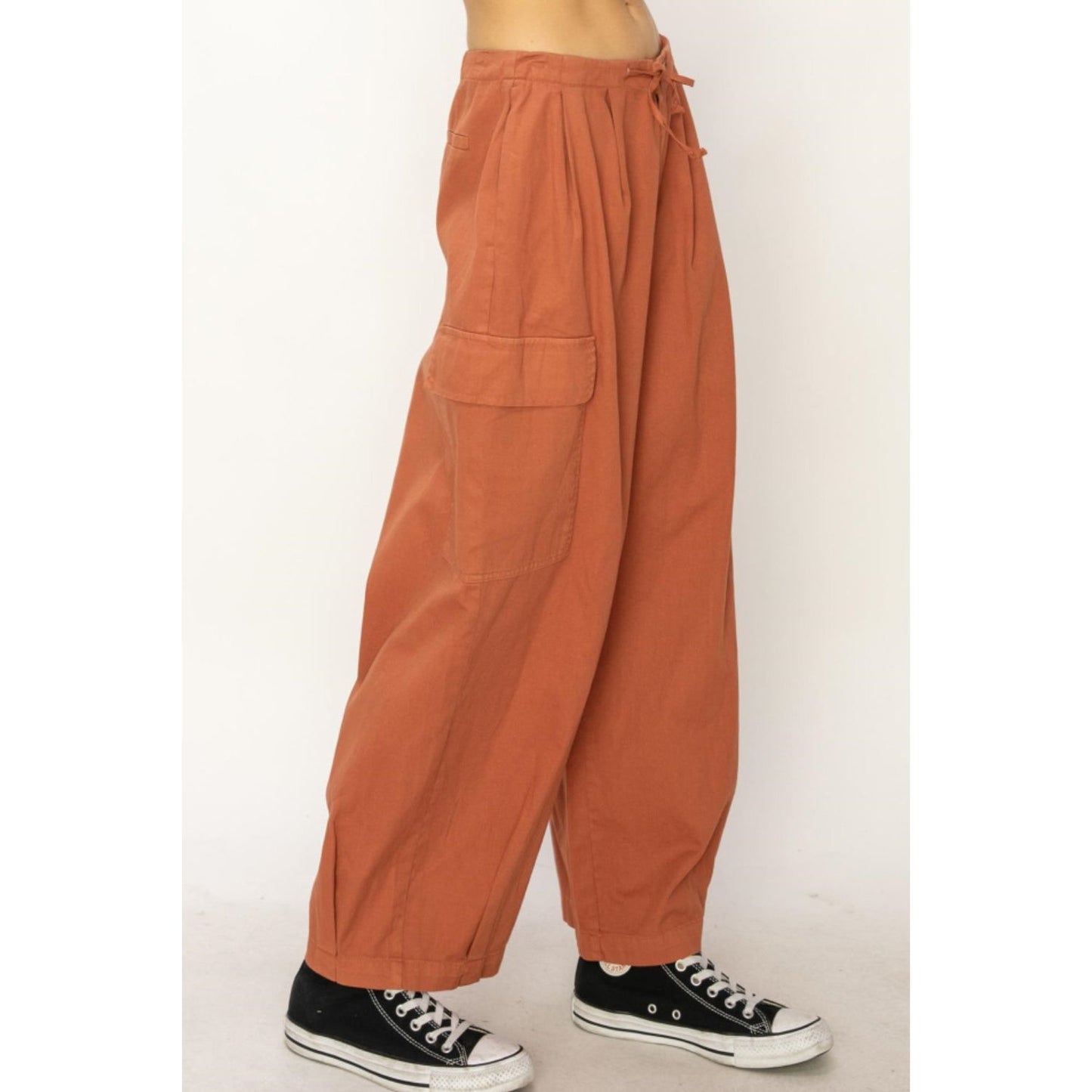 HYFVE Drawstring Cargo Wide Leg Pants