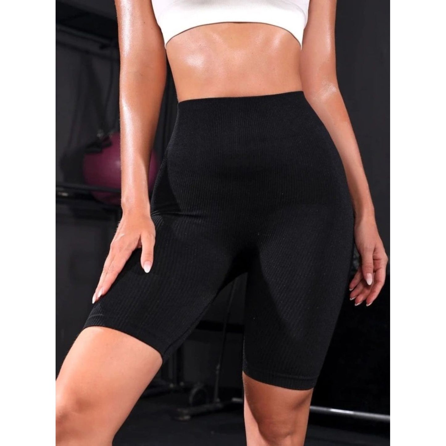 High Waist Active Shorts