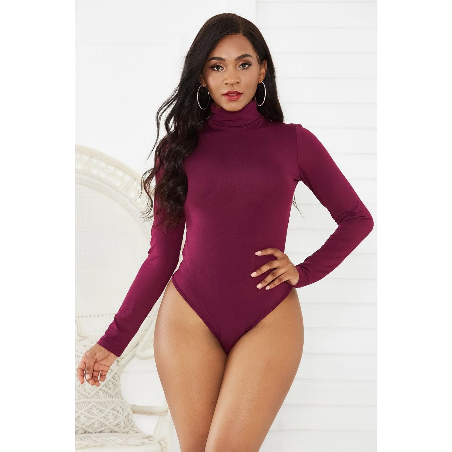 Turtleneck Long Sleeve Bodysuit