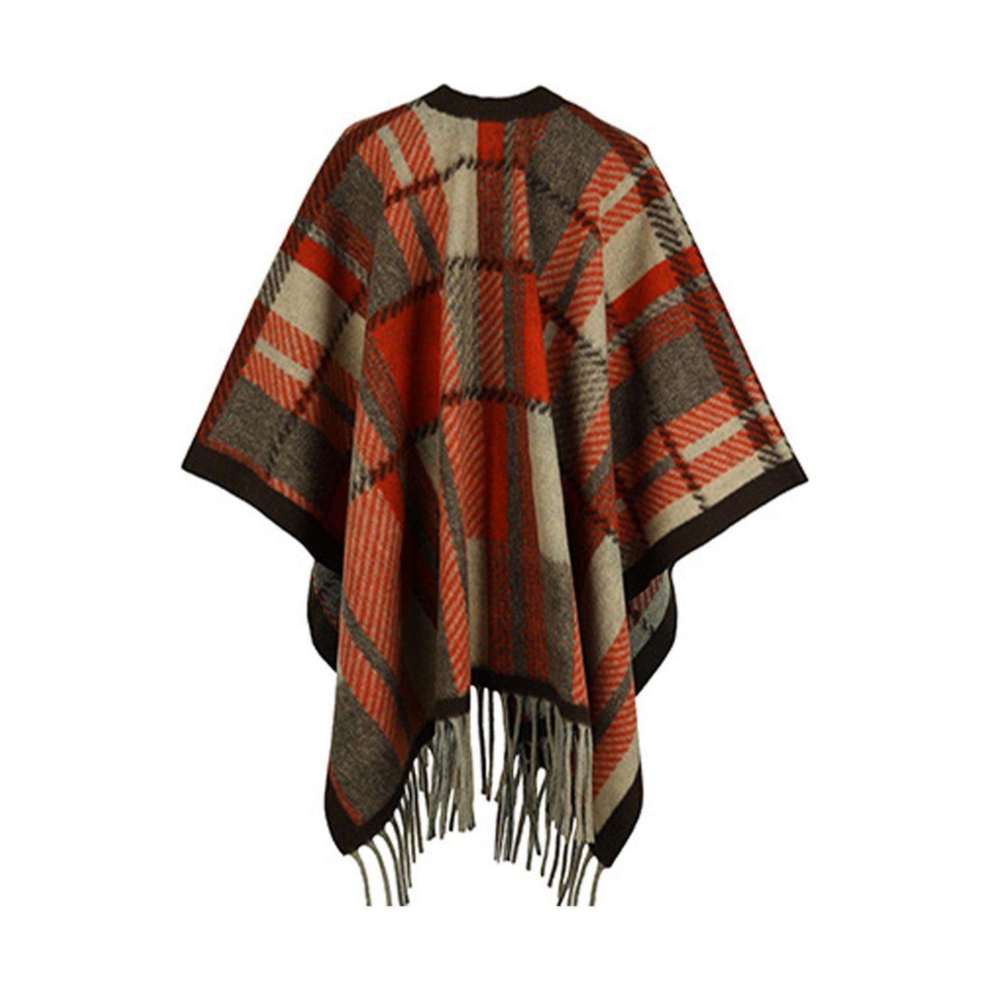 Cloak Sleeve Fringe Detail Poncho