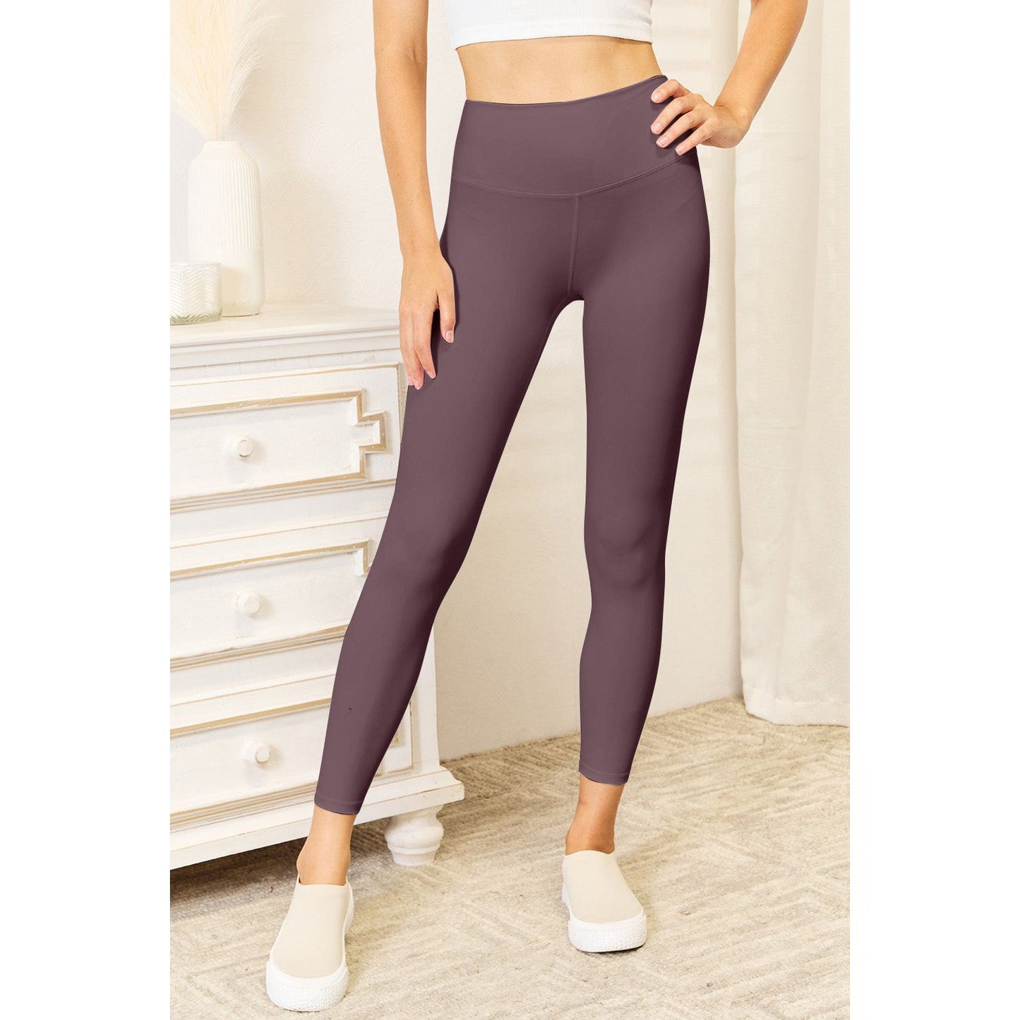 Double Take Wide Waistband Sports Leggings