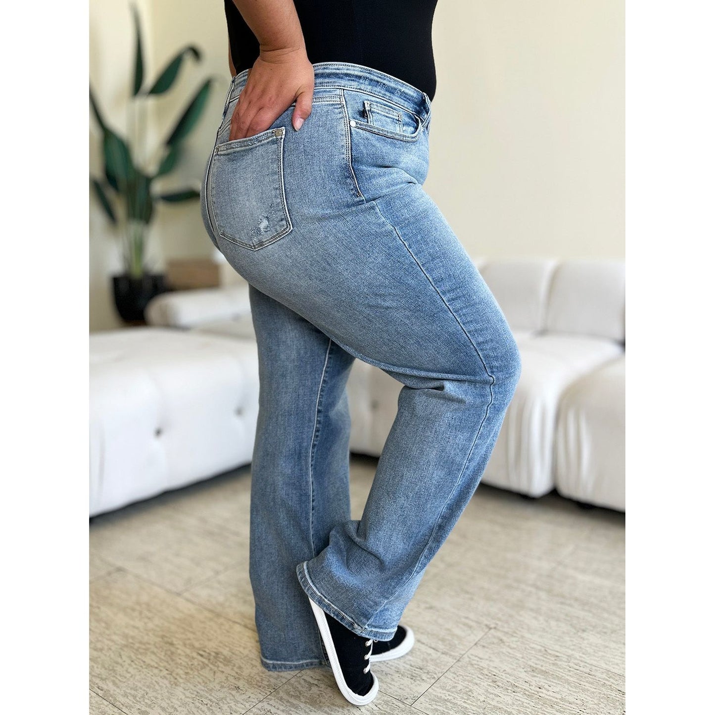 Judy Blue Full Size High Waist Straight Jeans