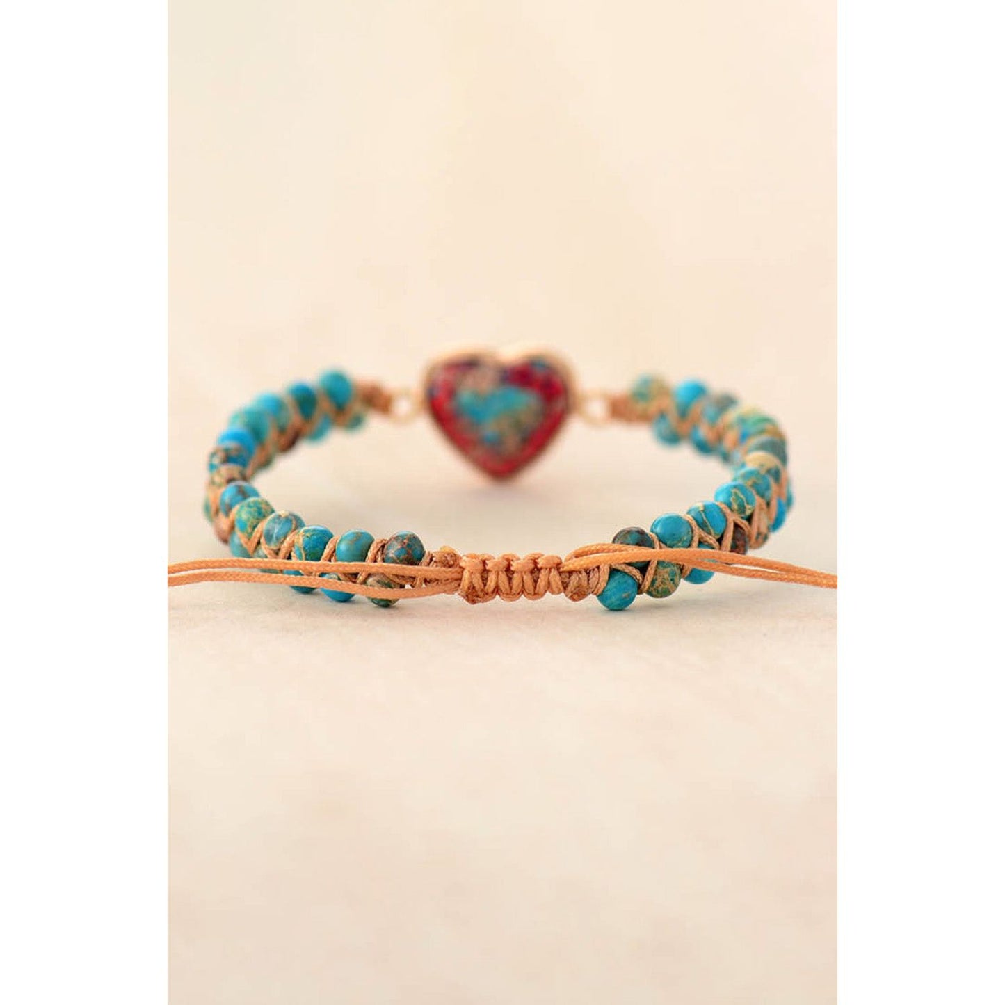 Handmade Heart Shape Natural Stone Bracelet