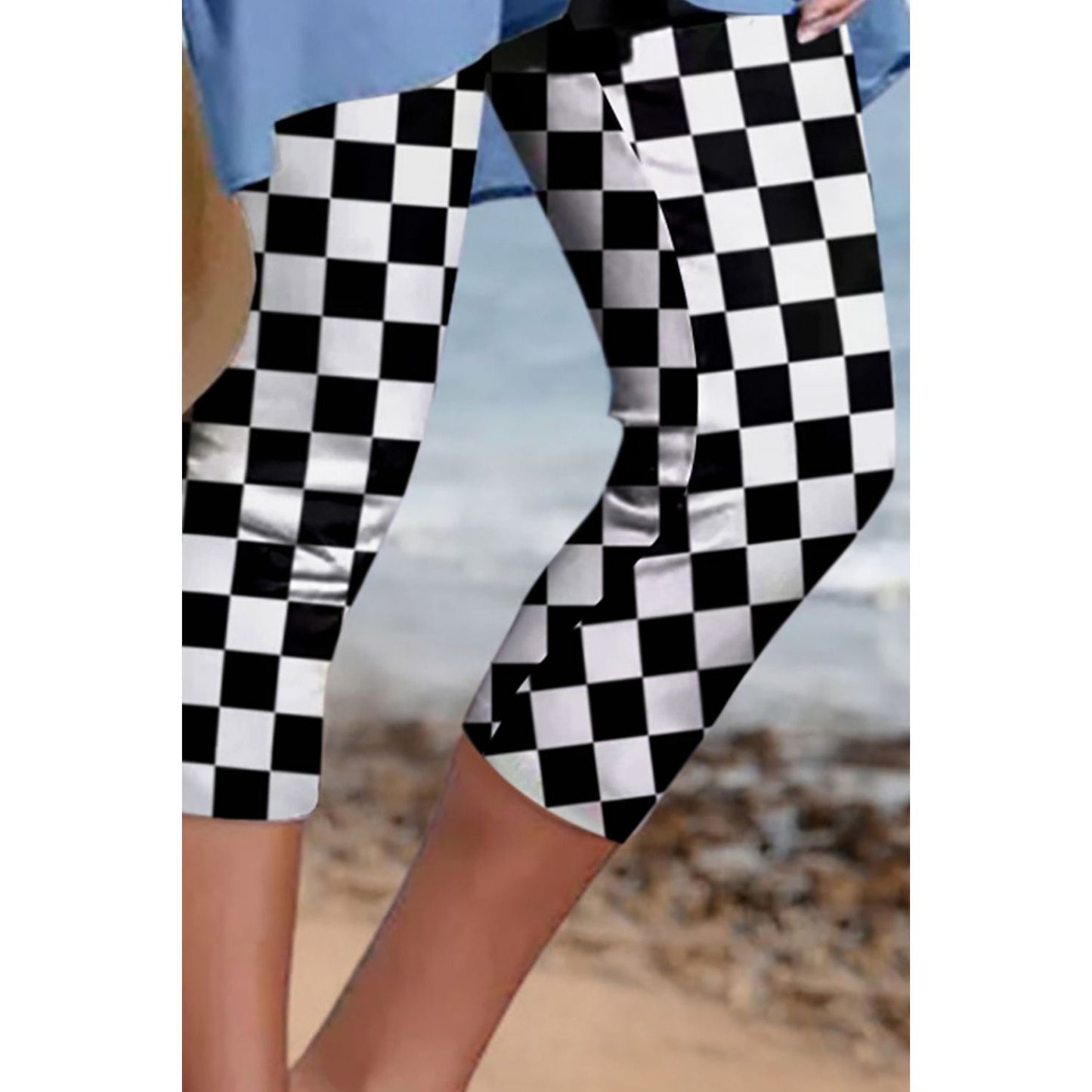 Checkered Skinny Capris