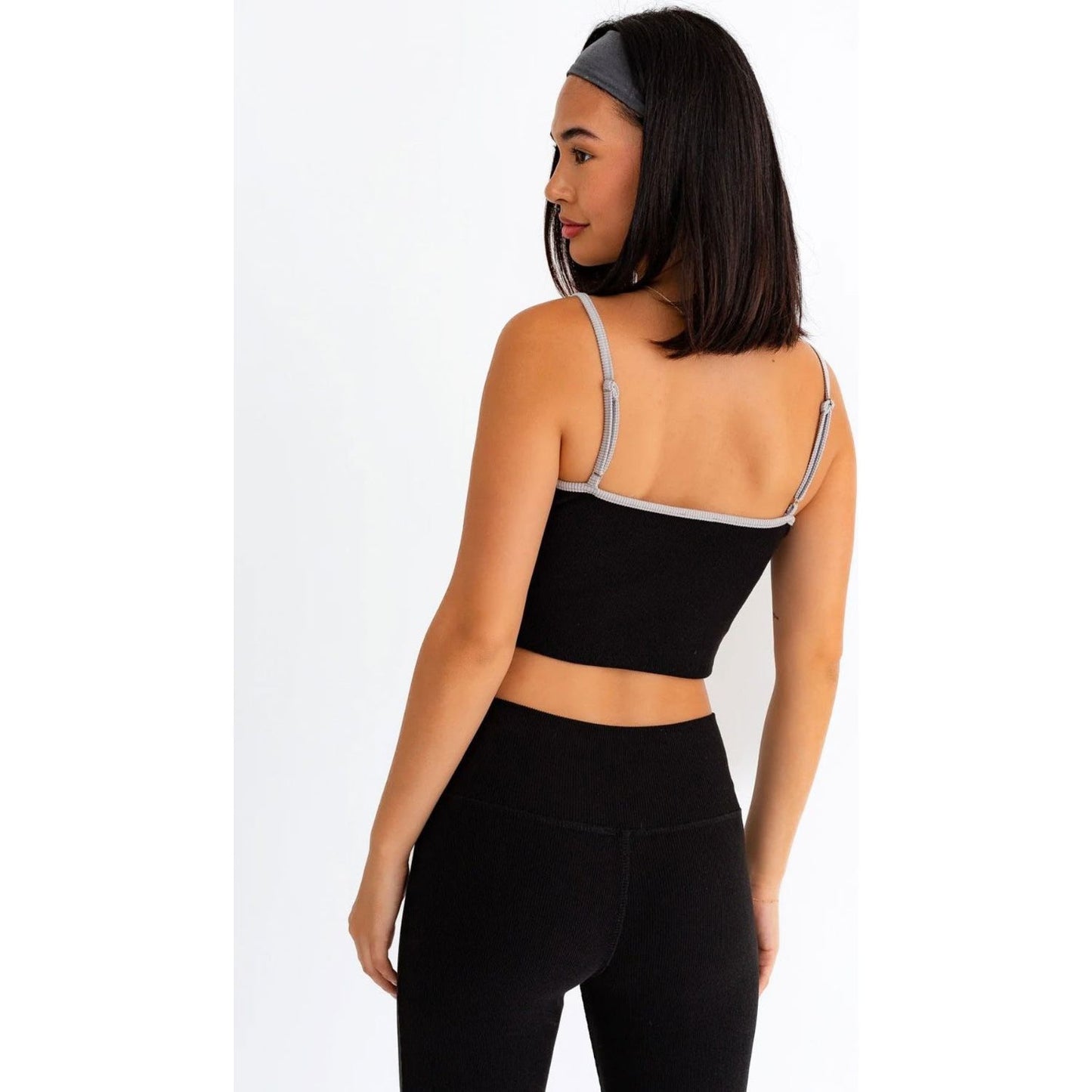 Le Lis Ribbed Crop Cami and High Waist Brushed Leggings Set