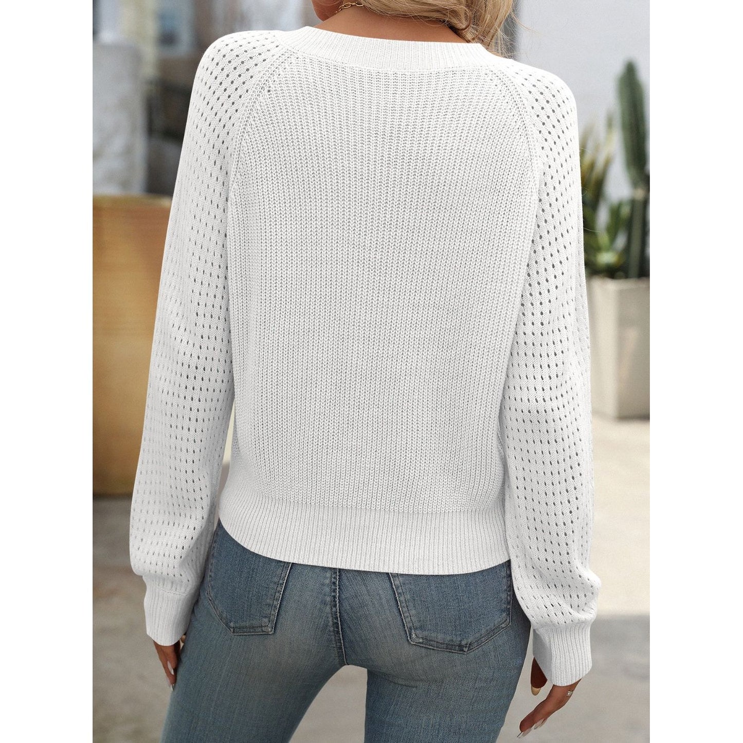 Mandy V-Neck Long Sleeve Sweater