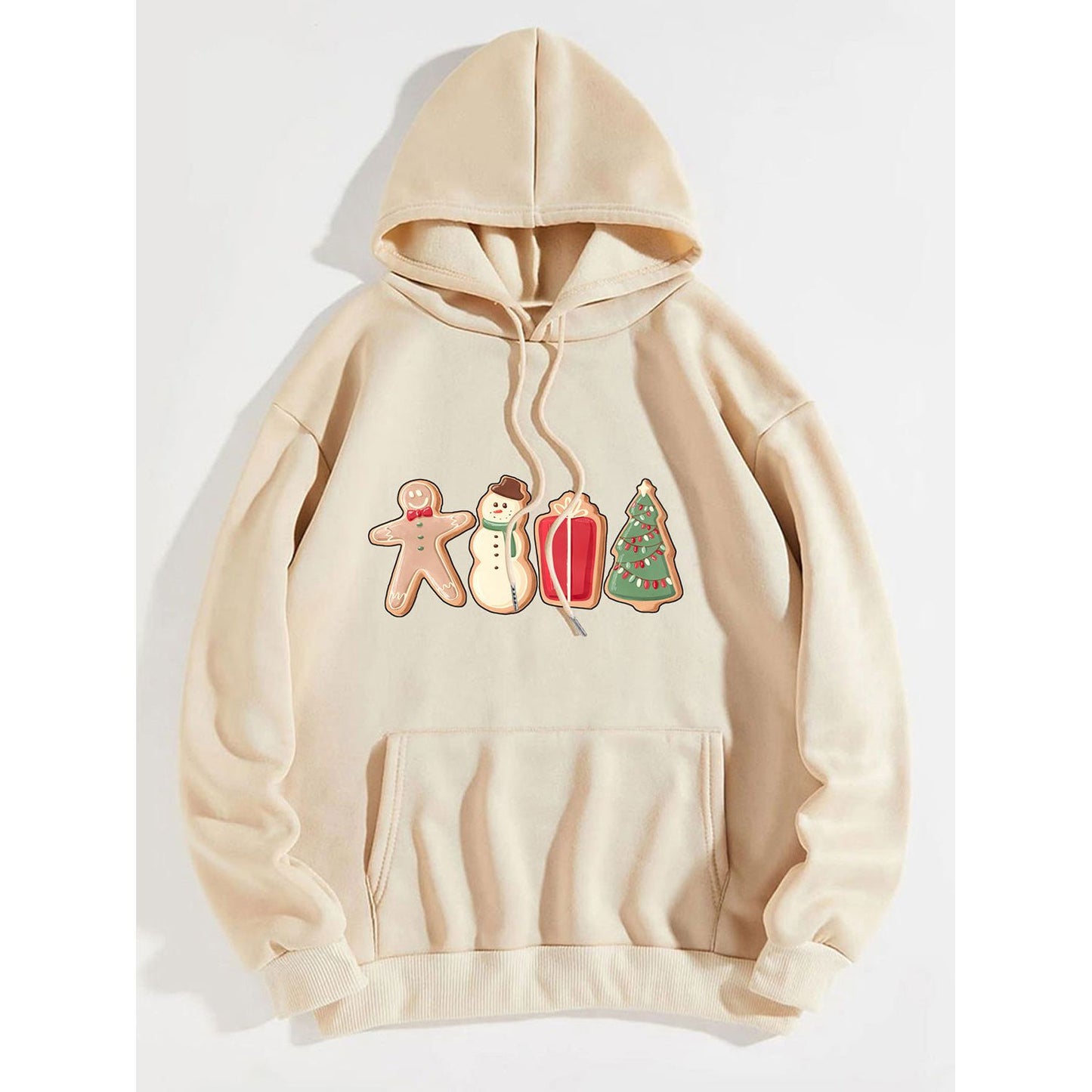 Graphic Drawstring Hoodie with Pocket