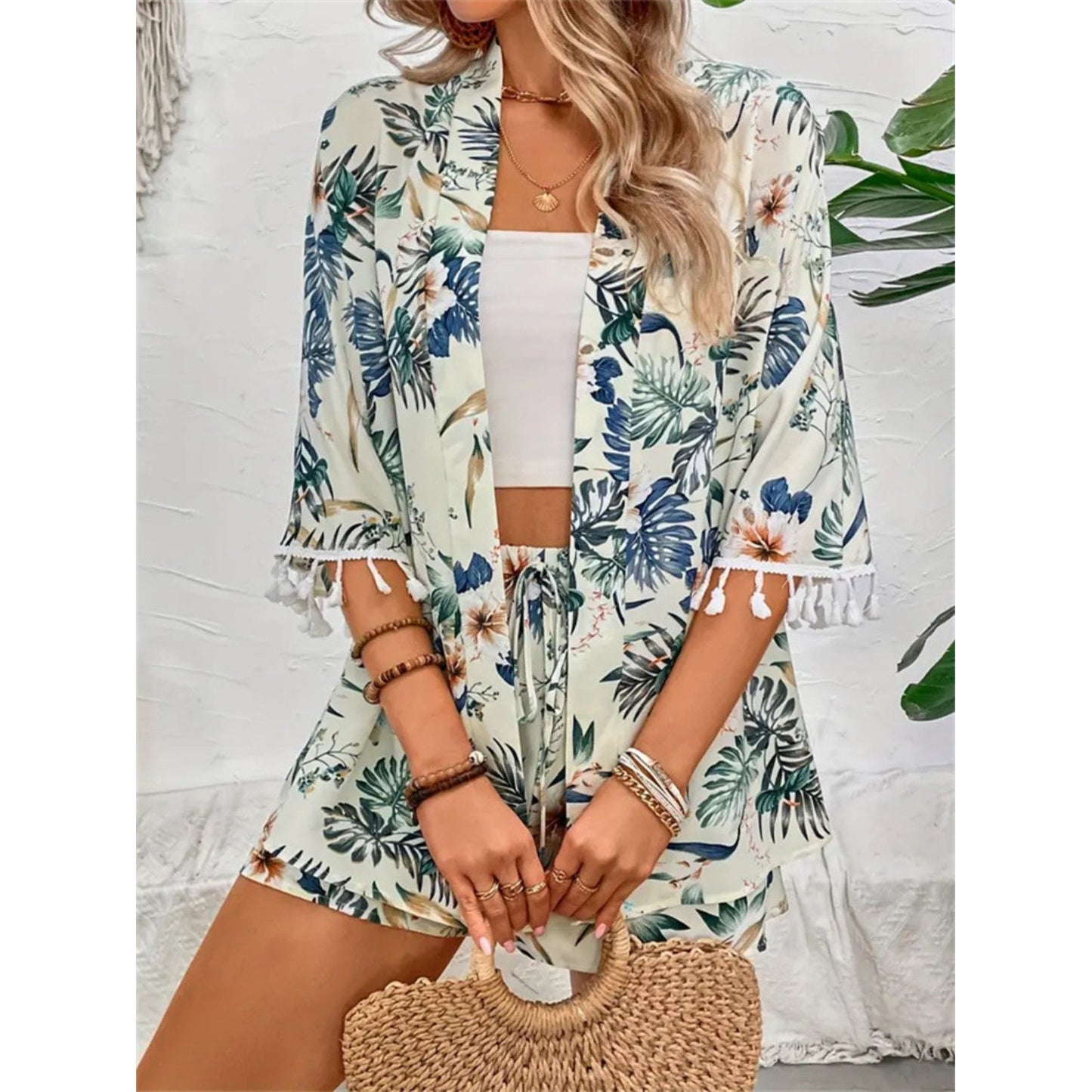 Printed Half Sleeve Top and Shorts Set