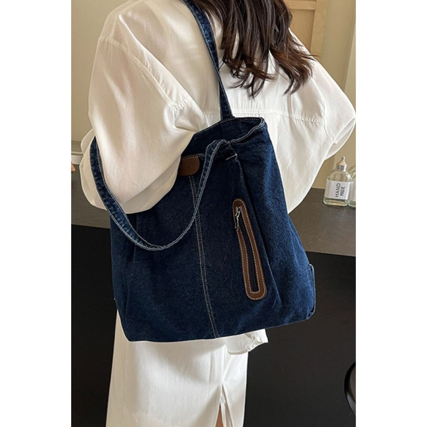 Medium Denim Tote Bag