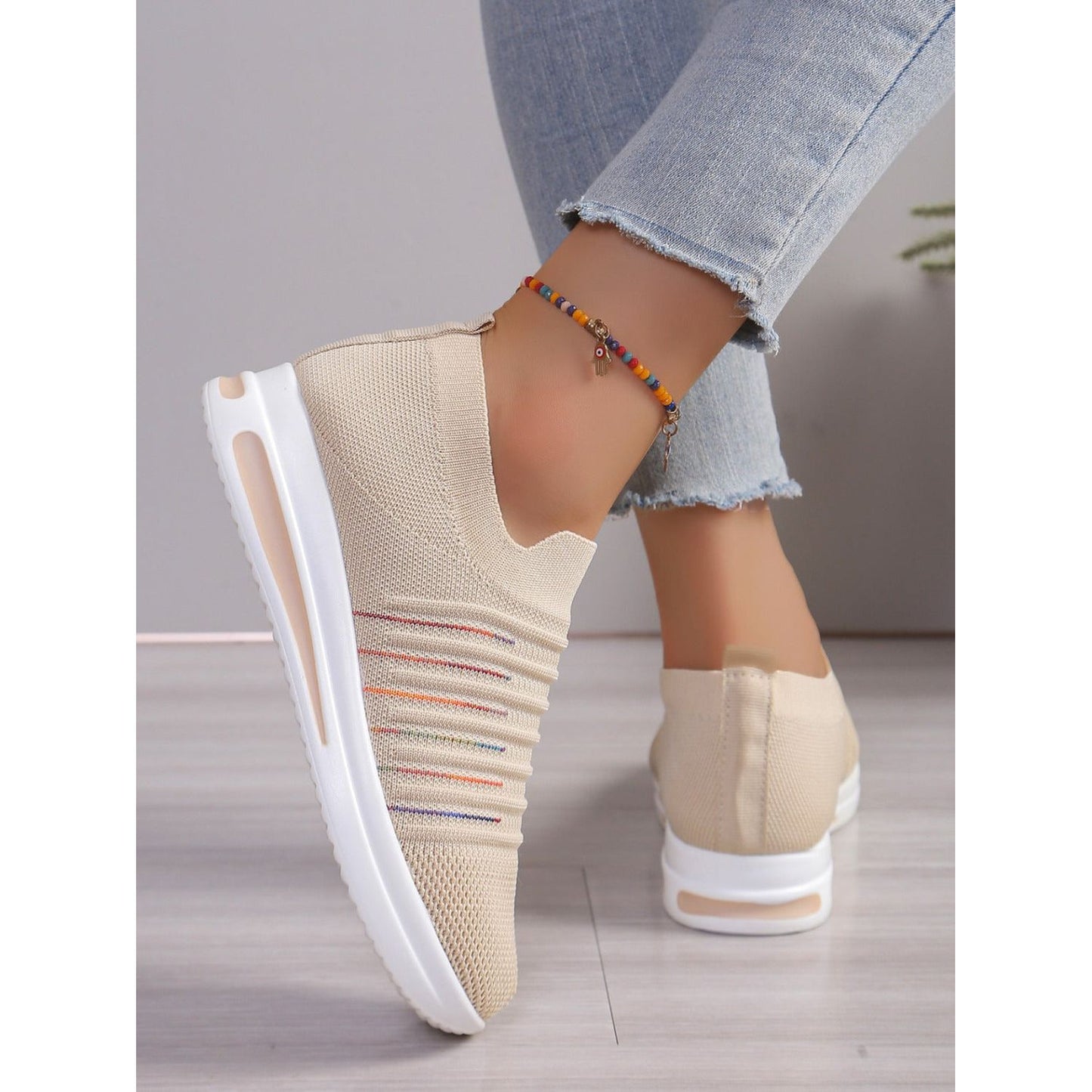 Breathable Mesh Wedge Sneakers