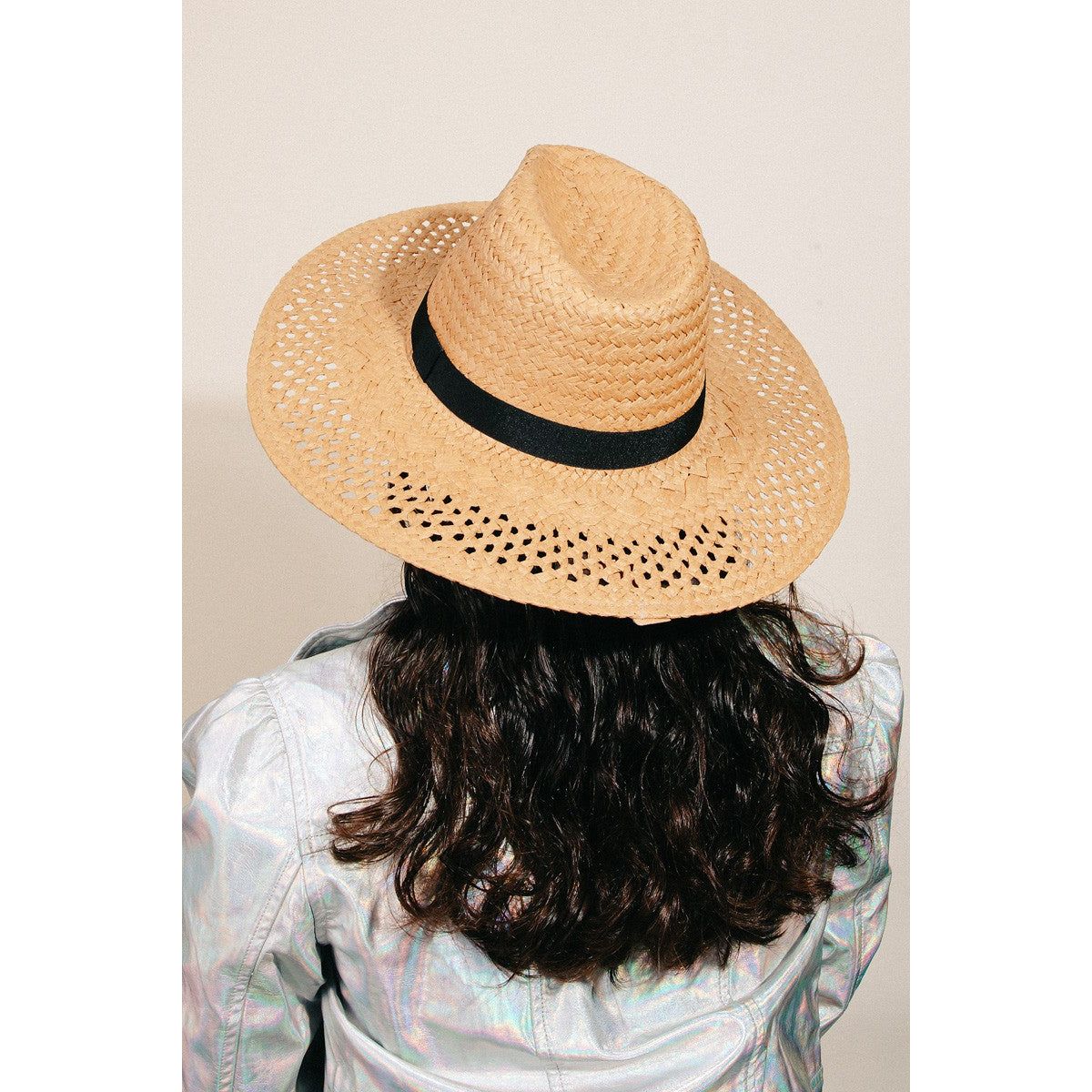 Fame Basket Weave Straw Sun Hat