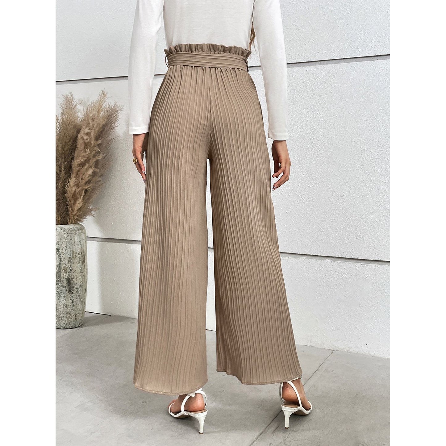 Honey Tied Wide Leg Long Pants