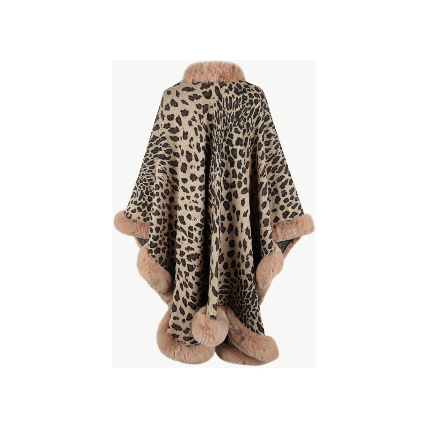 Leopard Open Front Poncho