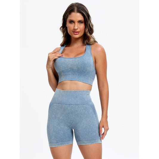 Scoop Neck Wide Strap Top and Shorts Active Set