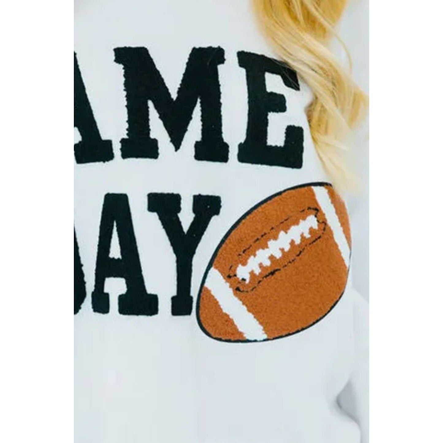 GAME DAY Round Neck Long Sleeve Sweatshirt