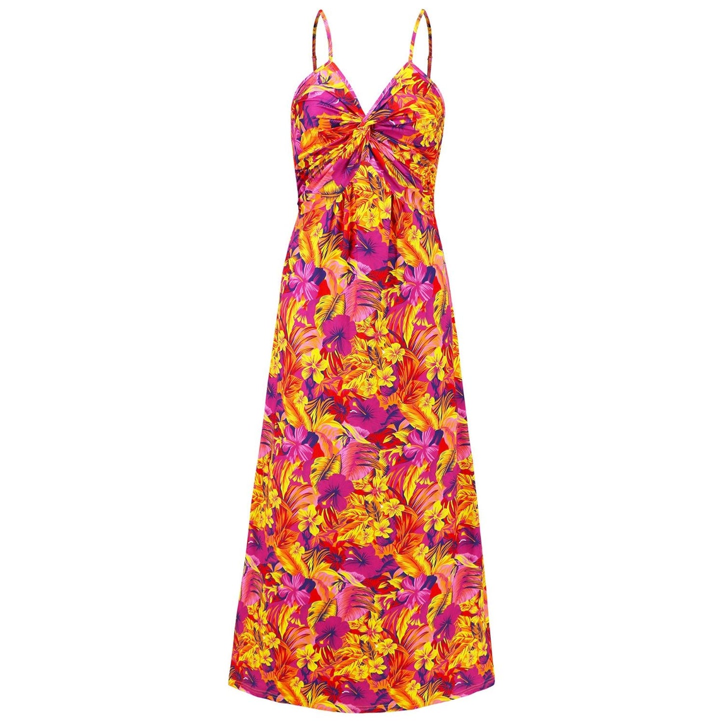 Twisted Printed V-Neck Cami Dress