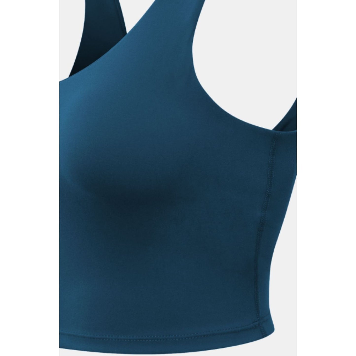 Cropped Scoop Neck Active Tank Top