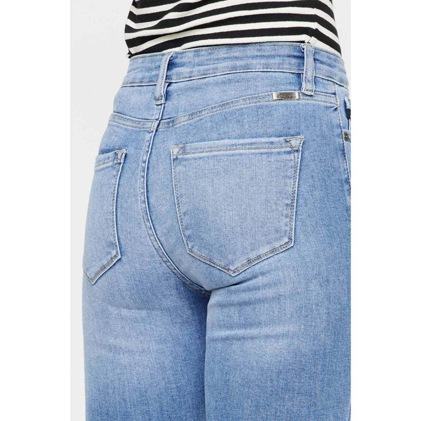 Kancan Distressed Cat's Whiskers Button Fly Jeans