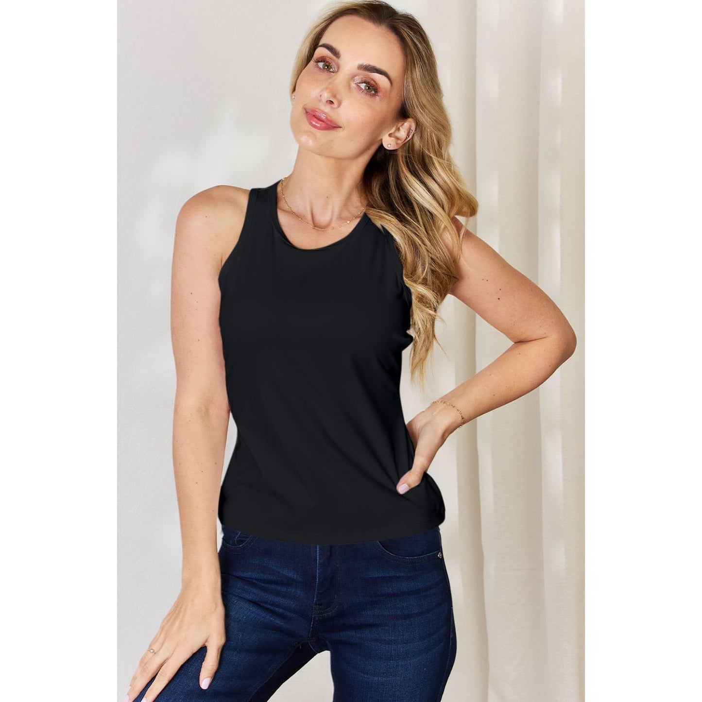 Basic Bae Full Size Round Neck Racerback Tank