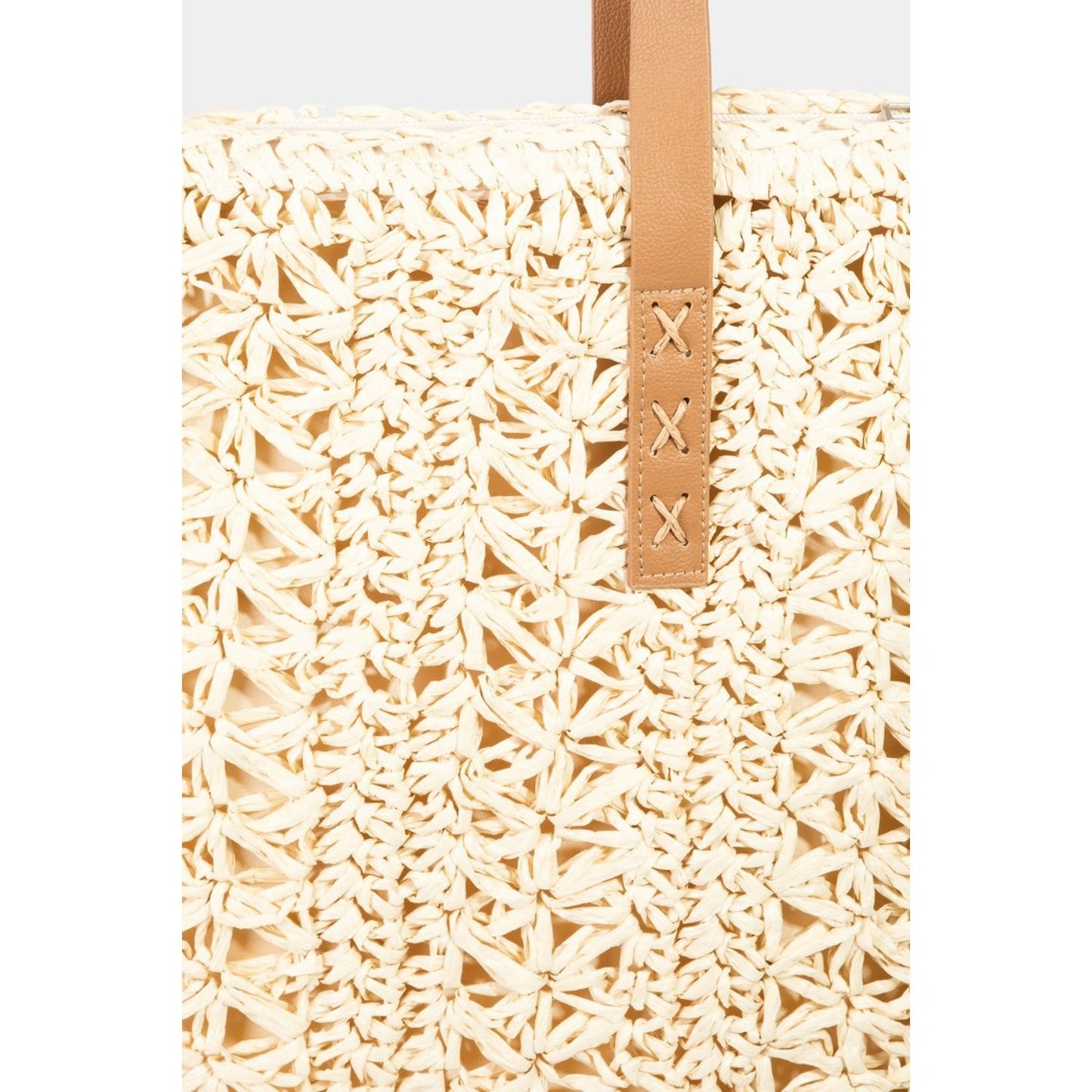 Fame Straw Braided Tote Bag