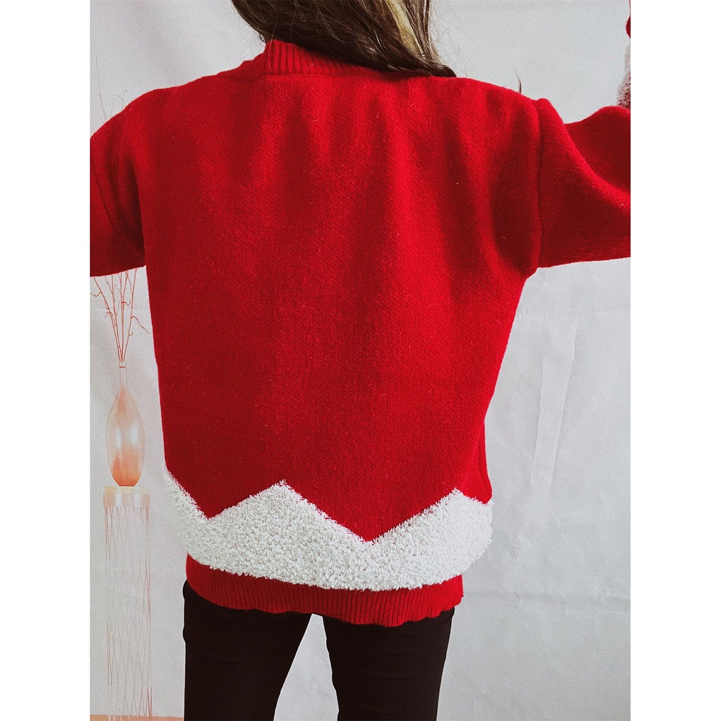 Christmas Tree Graphic Dropped Shoulder Sweater