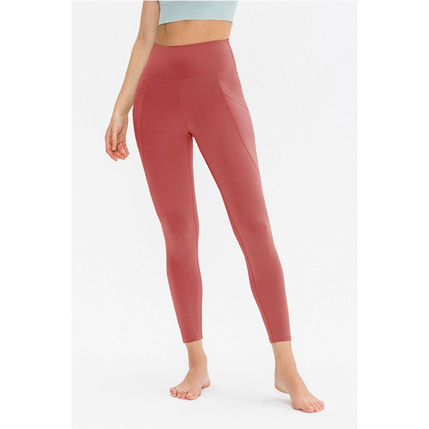 Slim Fit Long Active Leggings with Pockets