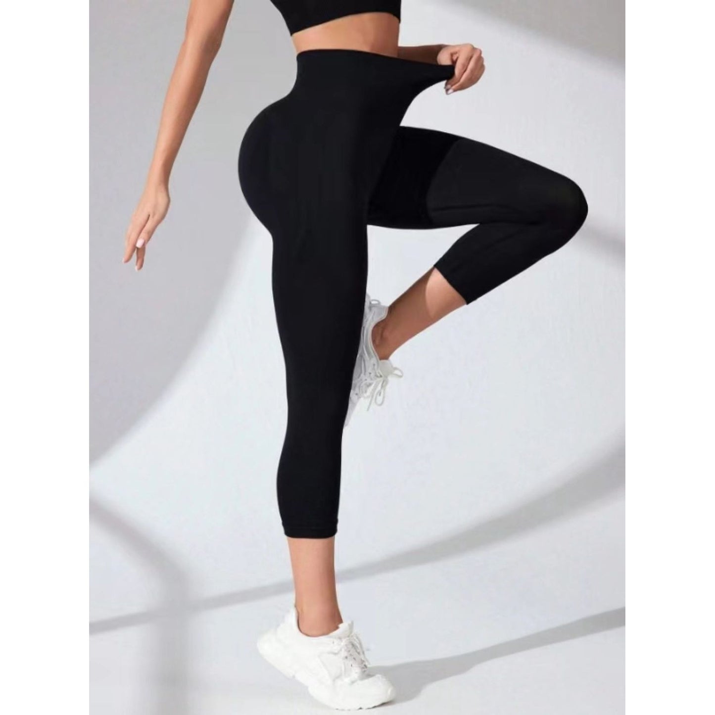 High Waist Cropped Active Leggings