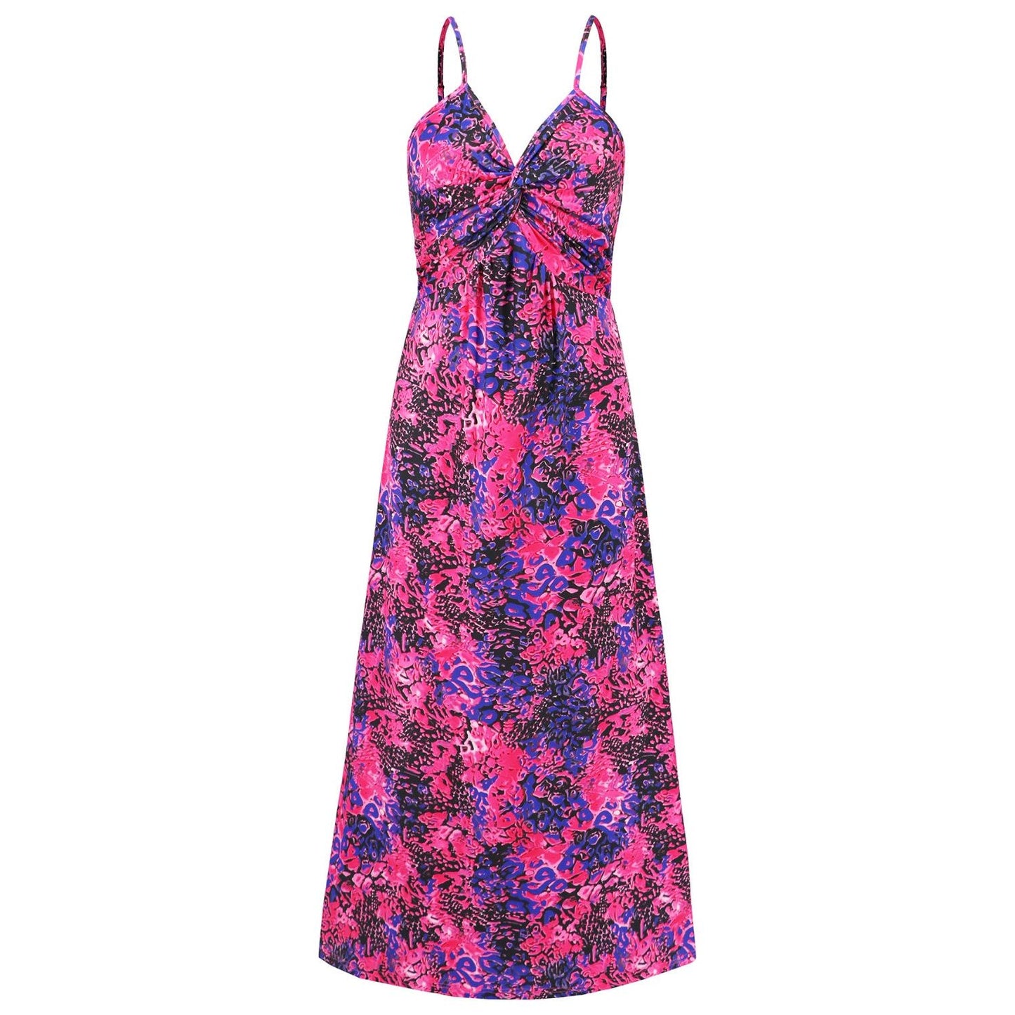 Twisted Printed V-Neck Cami Dress