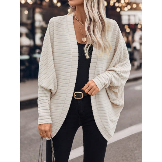 Open Front Batwing Sleeve Cardigan