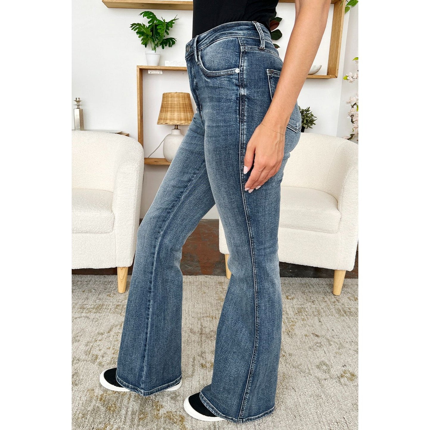 Judy Blue Full Size High Waist Tummy Control Flare Jeans