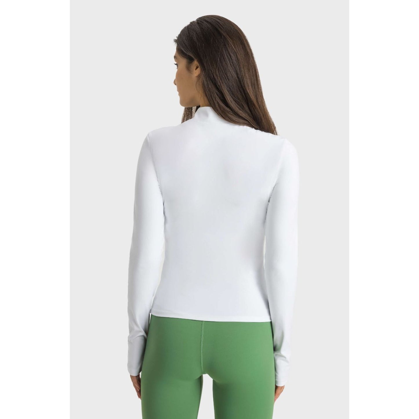 Half Zip Thumbhole Sleeve Sports Top