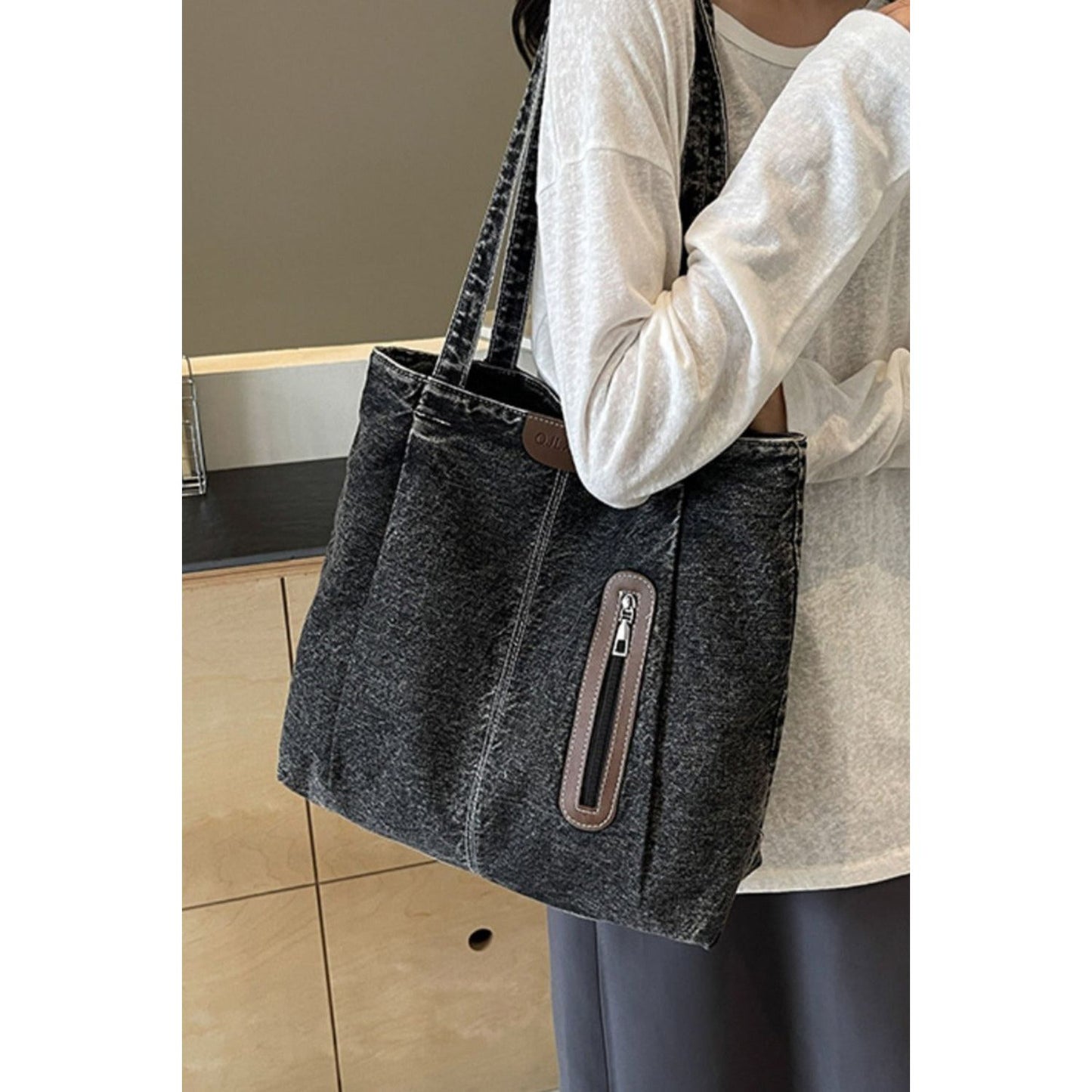 Medium Denim Tote Bag