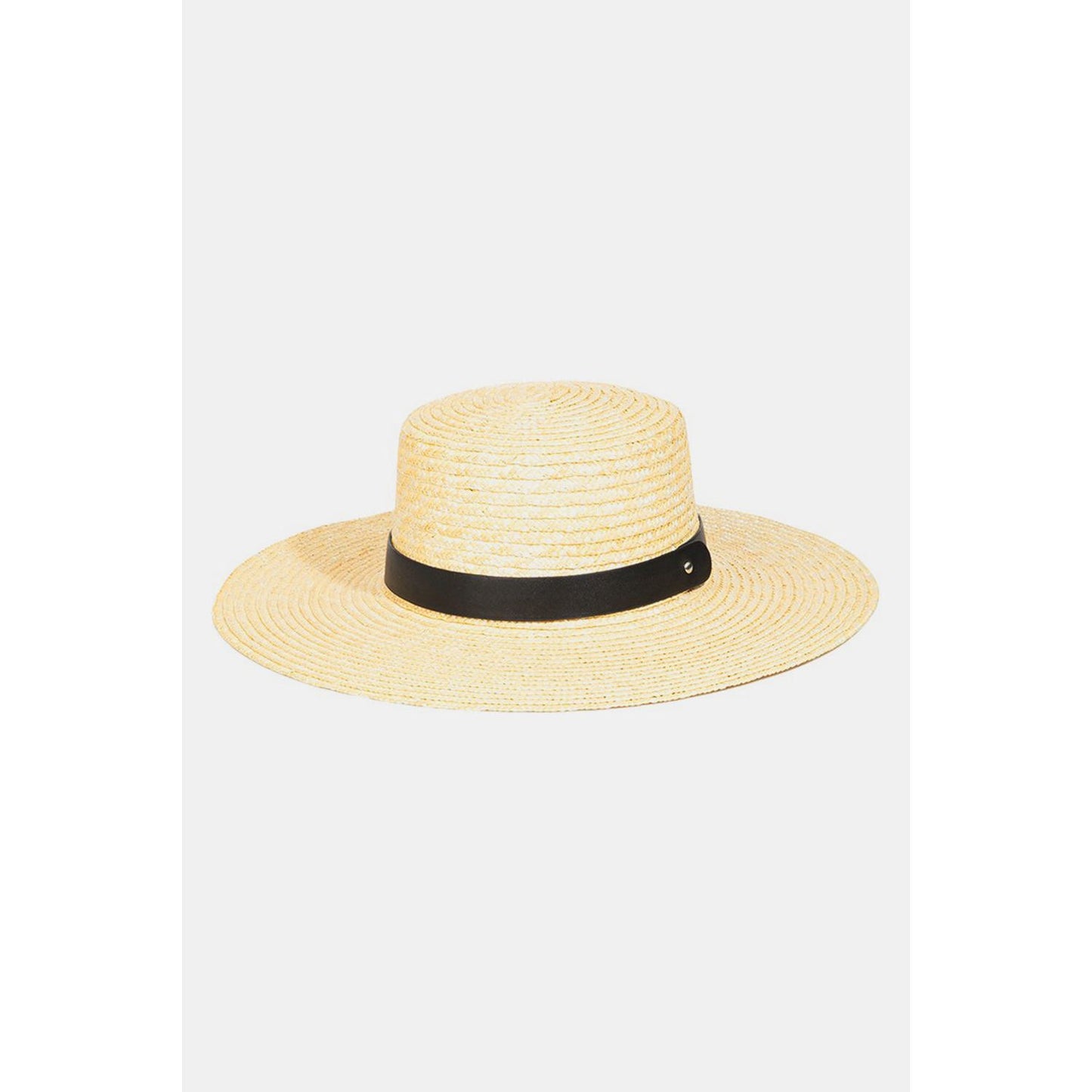 Fame Flat Brim Straw Weave Hat