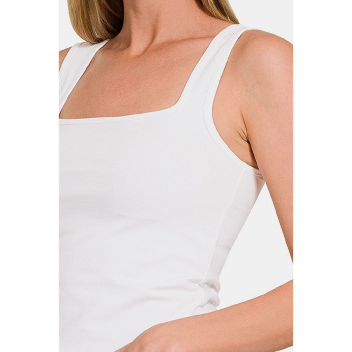 Zenana Square Neck Cropped Tank