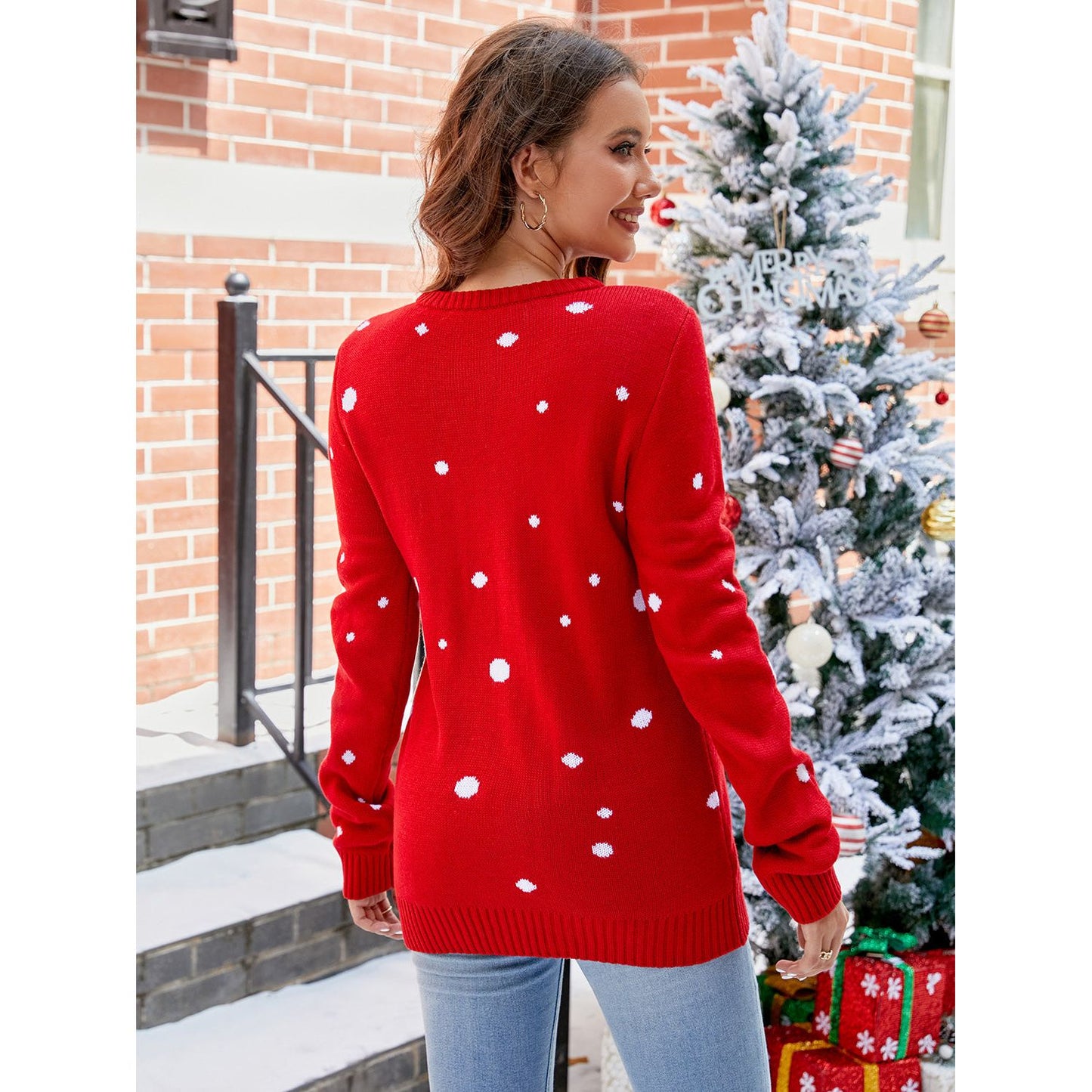 SANTA BABY Graphic Long Sleeve Sweater