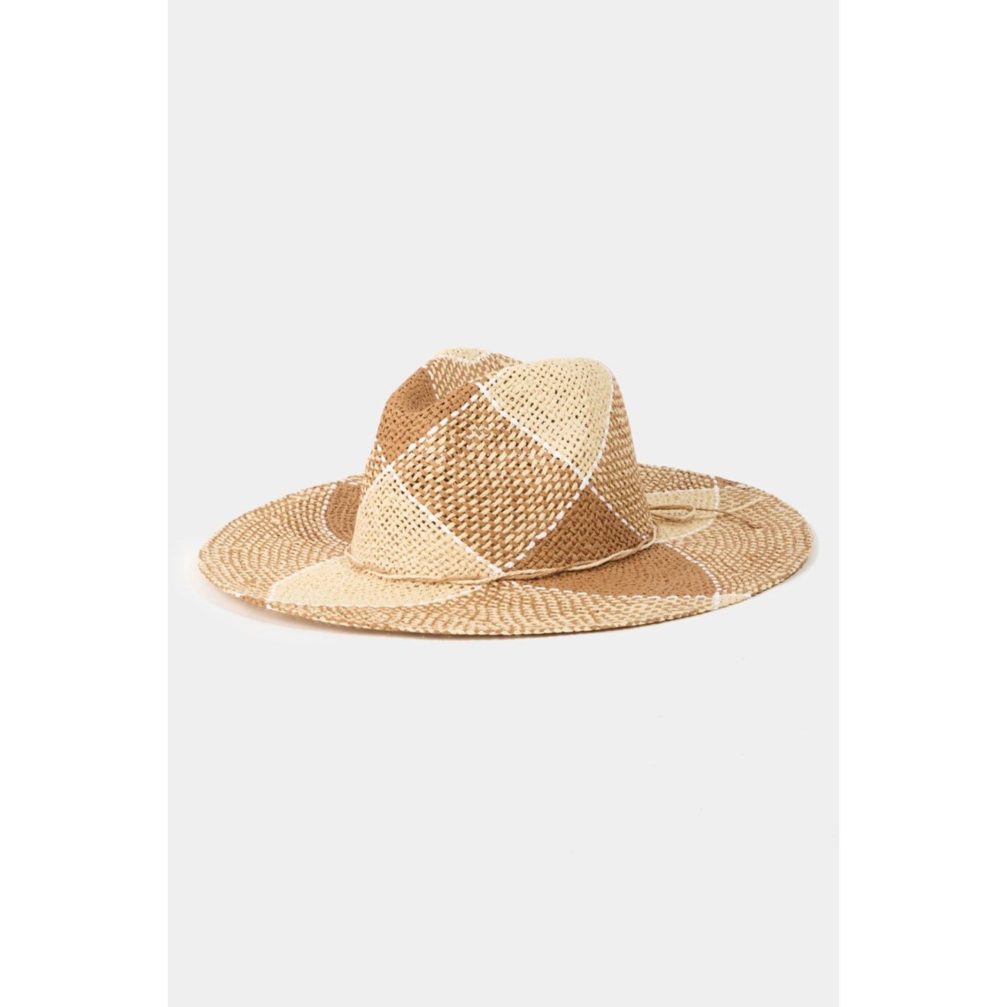 Fame Contrast Straw Braid Hat