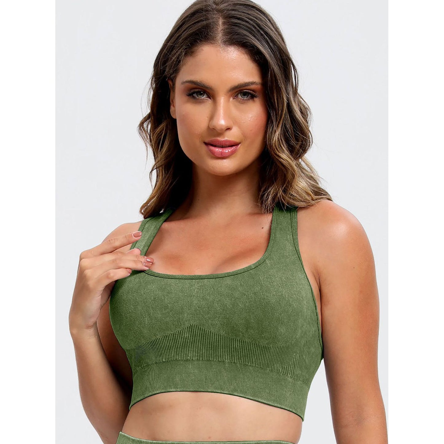 Scoop Neck Wide Strap Top and Shorts Active Set