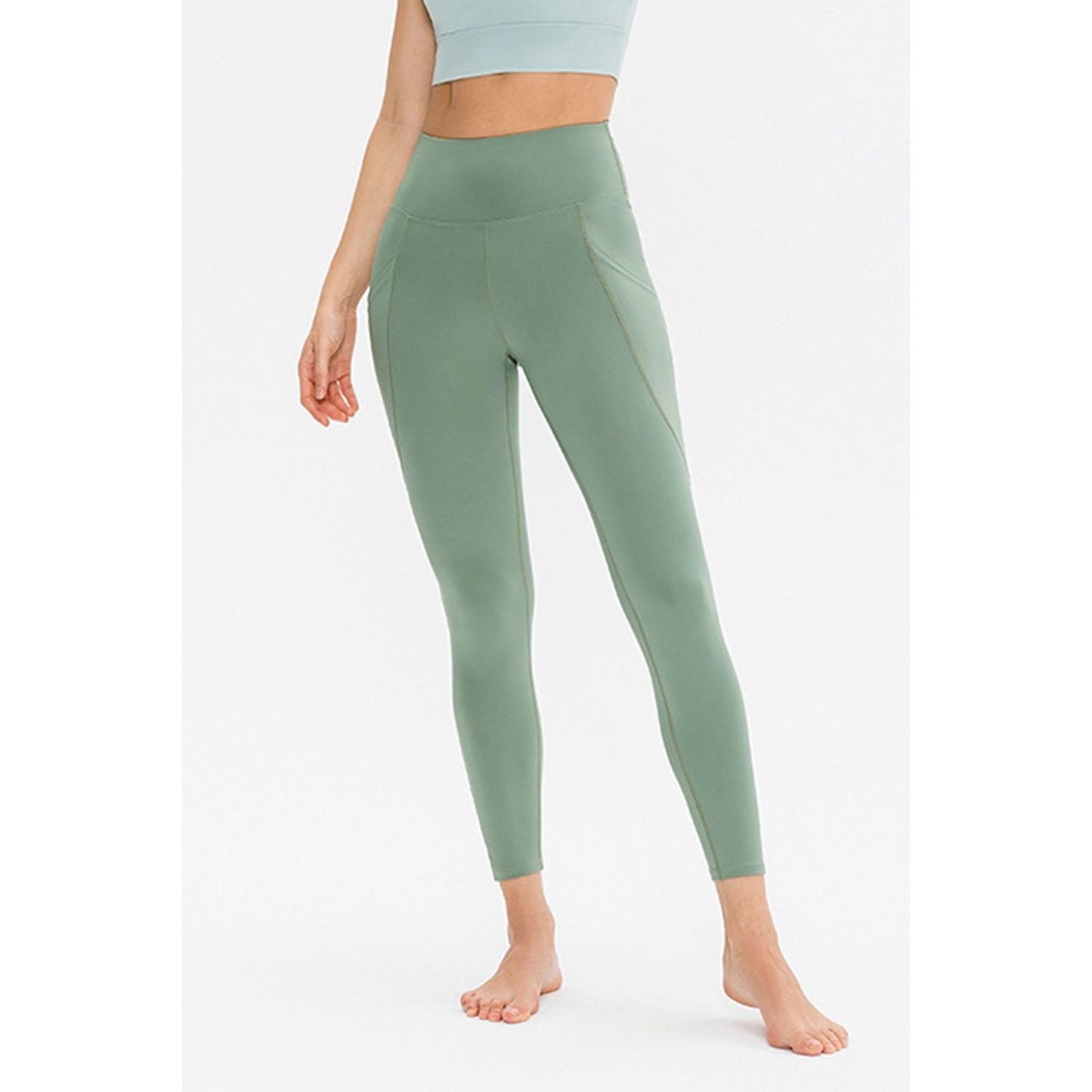 Slim Fit Long Active Leggings with Pockets