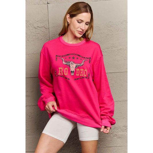 Simply Love Simply Love Full Size Round Neck Dropped Shoulder RODEO Graphic Sweatshirt