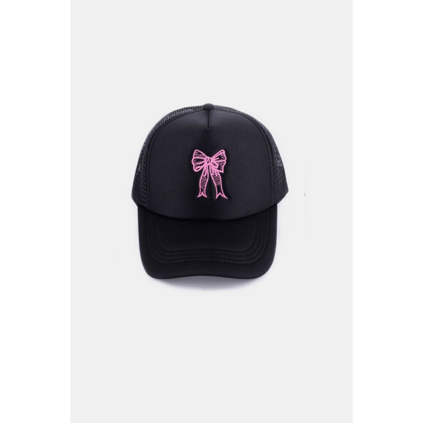 Zenana Ribbon Bow Embroidery Trucker Hat