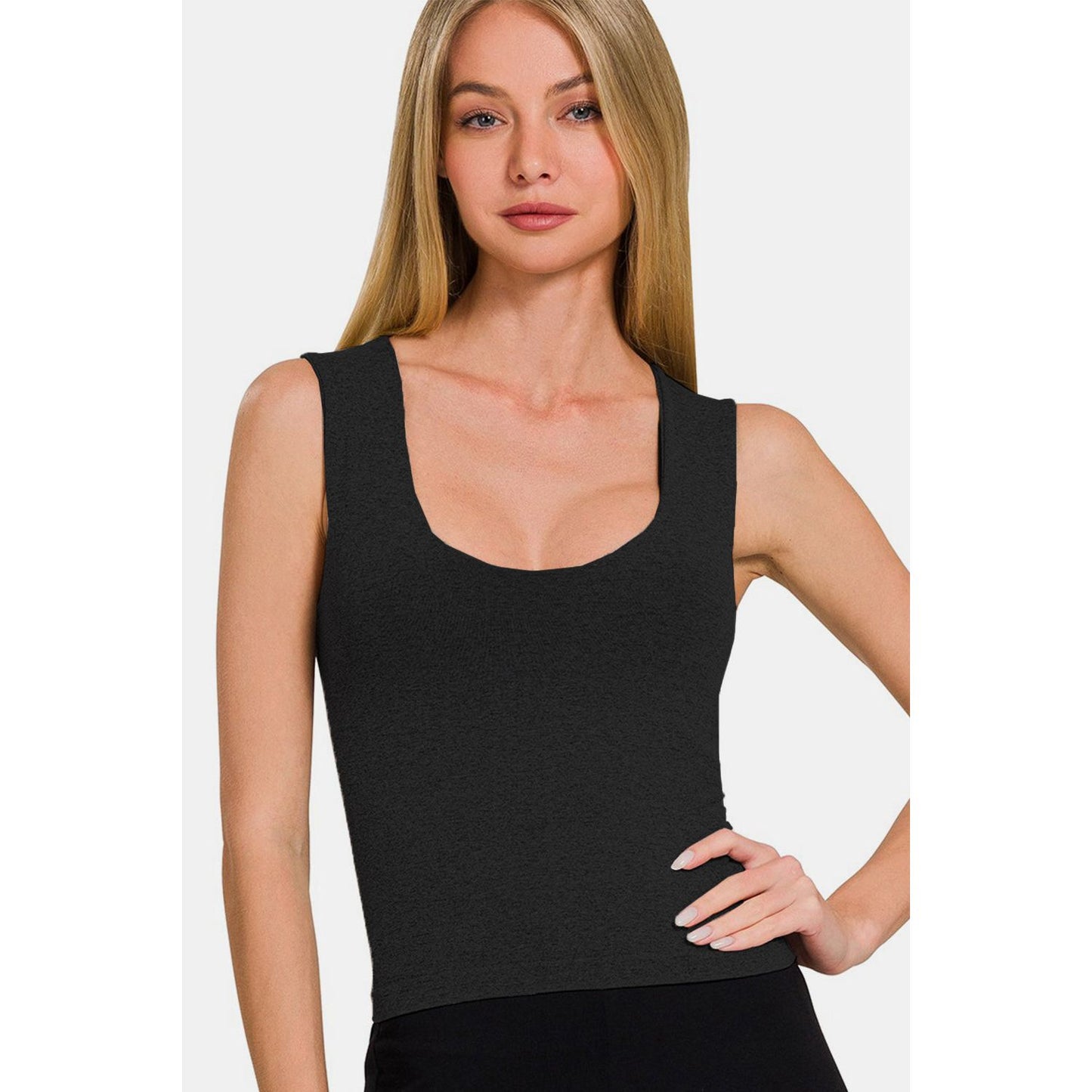 Zenana Cropped Padded Seamless Tank