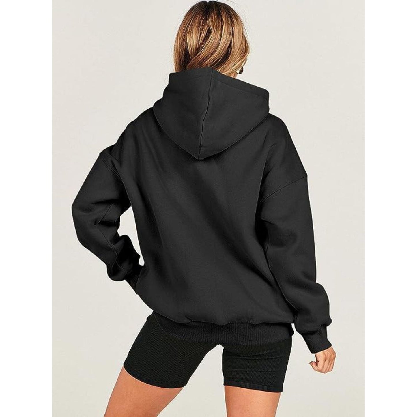 Dropped Shoulder Long Sleeve Hoodie