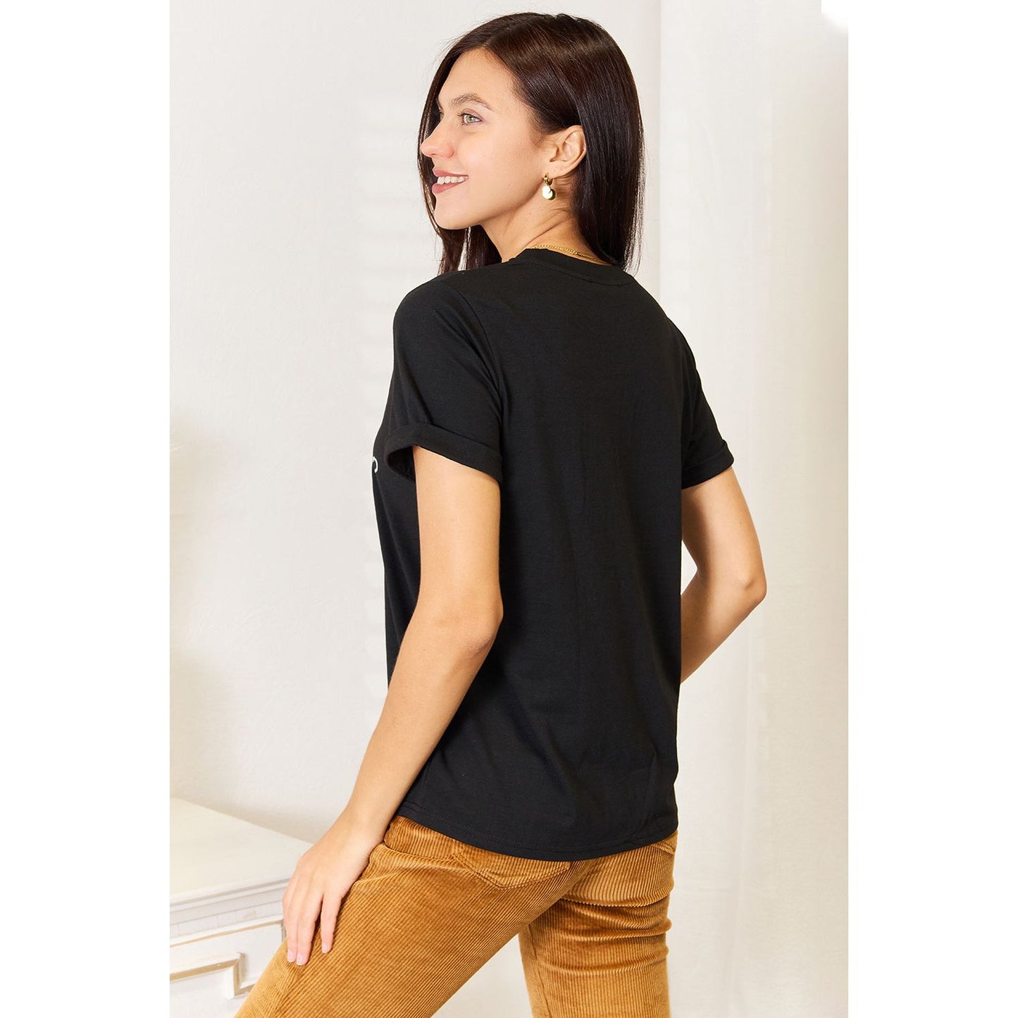 Simply Love Letter Graphic Round Neck T-Shirt