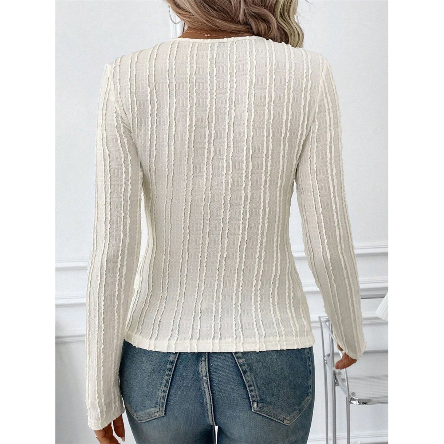 Round Neck Long Sleeve Top