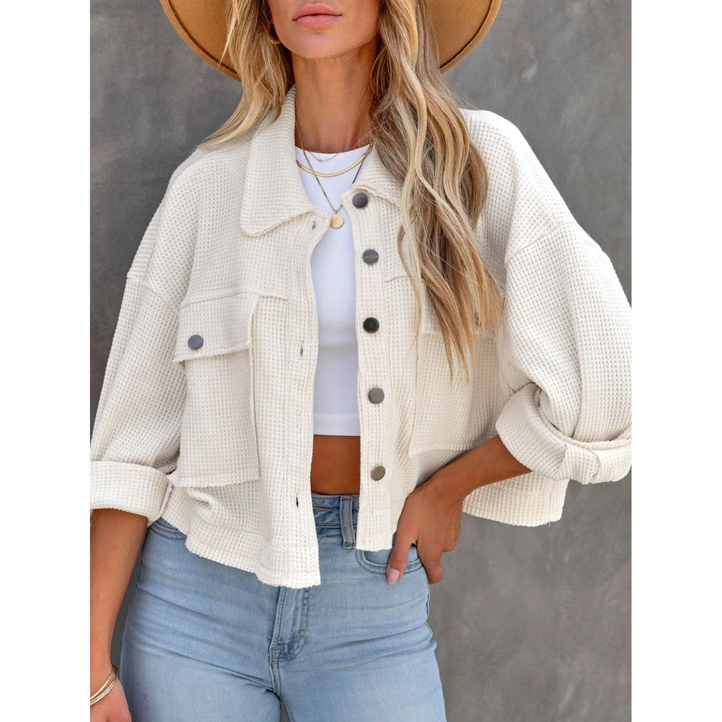 Button Up Long Sleeve Jacket