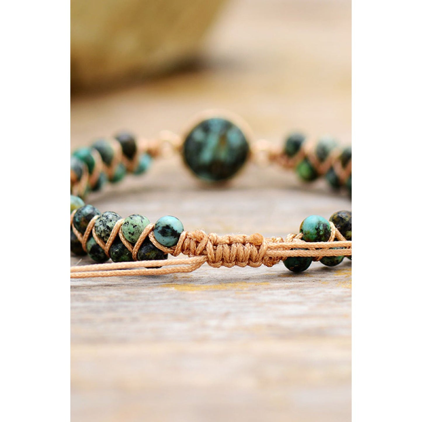 Handmade Beaded Copper Bracelet