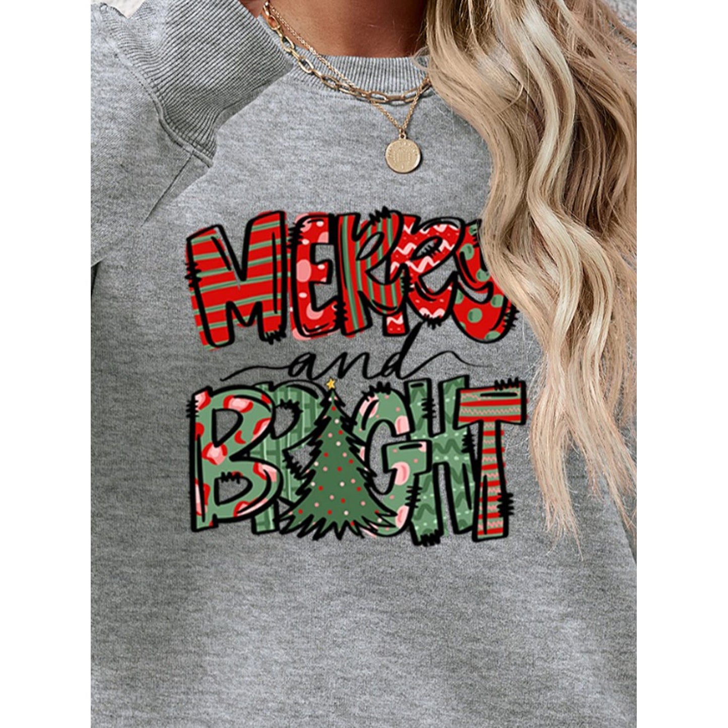 MERRY AND BRIGHT Long Sleeve Sweatshirt