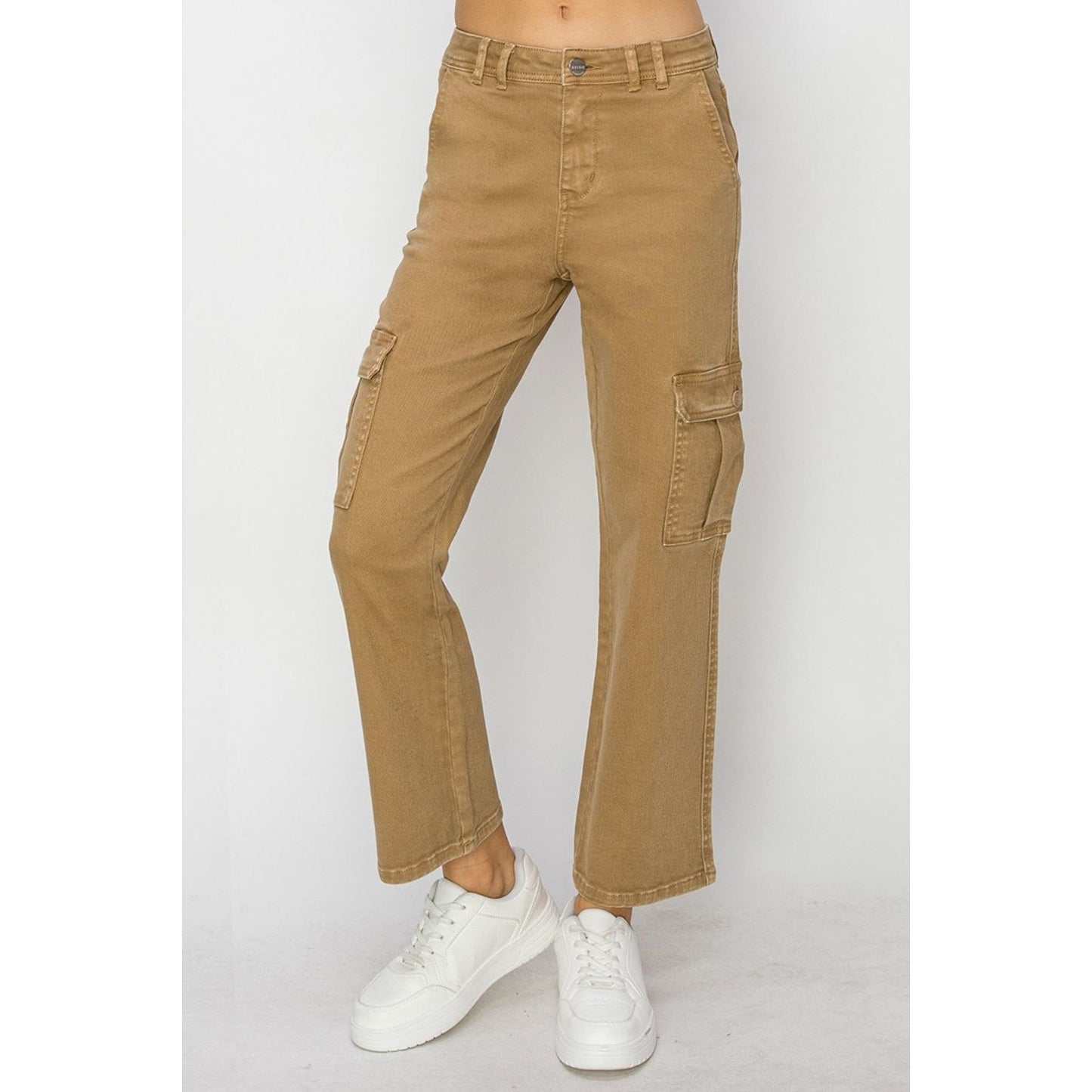 Risen Full Size High Rise Cargo Jeans