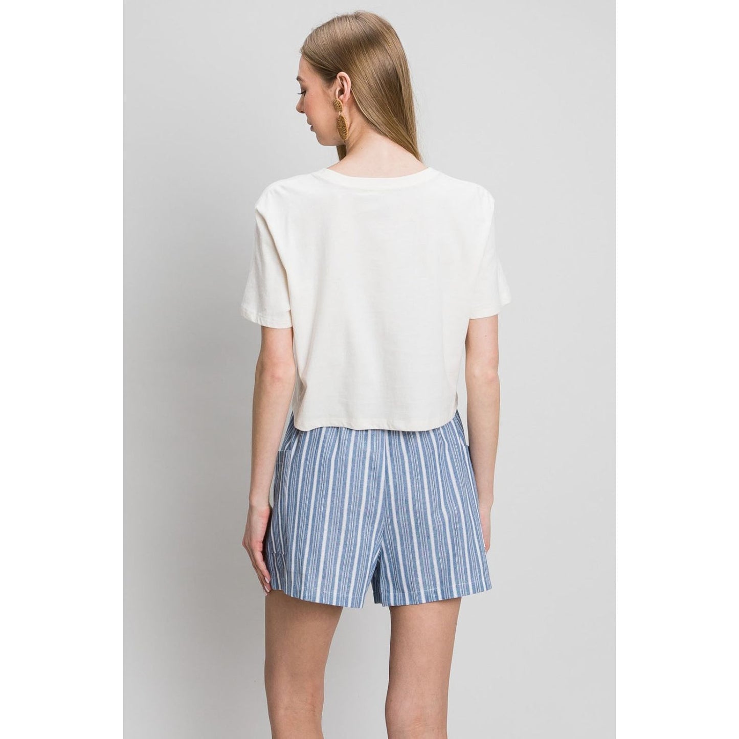 Cotton Bleu by Nu Label Yarn Dye Striped Shorts