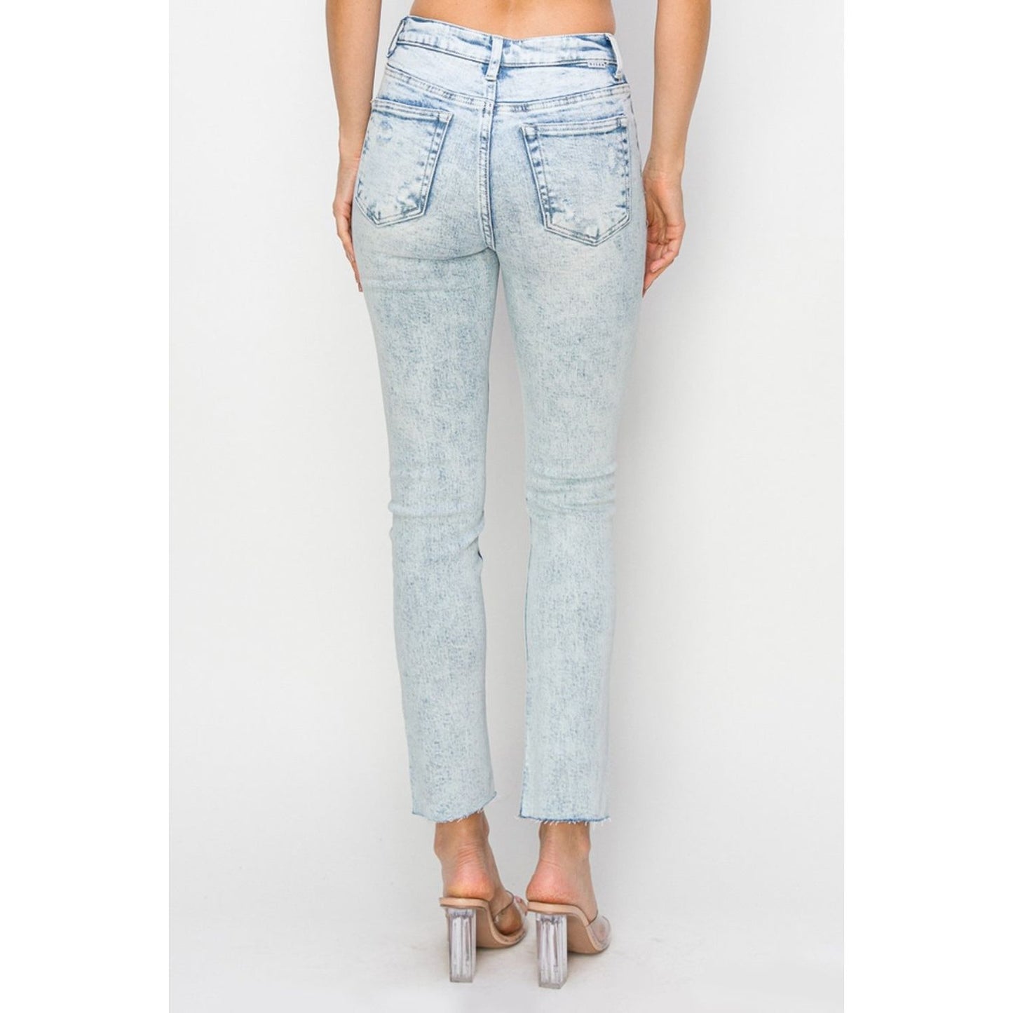 Risen Full Size High Rise Distressed Skinny Jeans